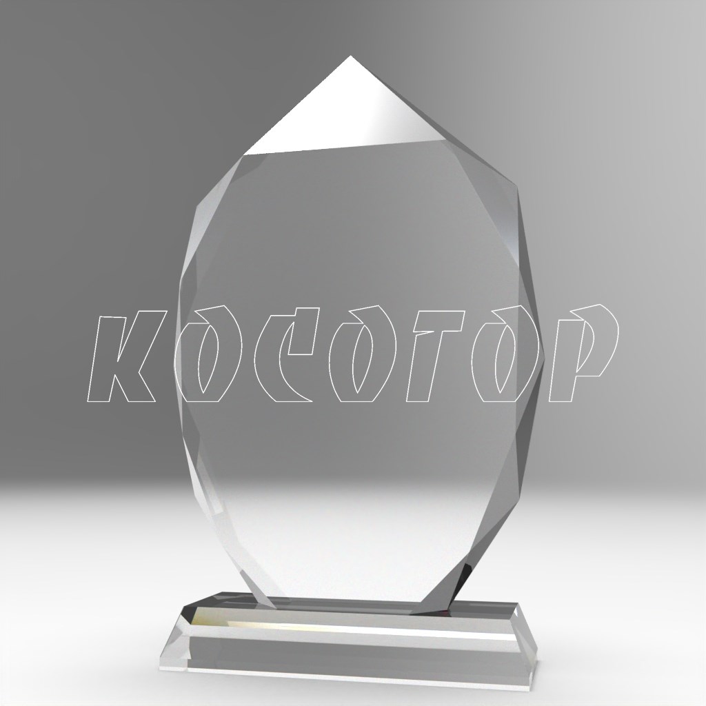 Фото 2 - Награда из стекла KSG-267 Морозные Грани.